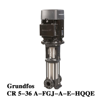 Grundfos CR 5-36  vertical multistage centrifugal pump efficiently conveying cold and hot water with a flow rate of up to 320 m³/h and a pressure of 40