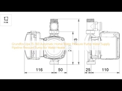Grundfos Upa 15-160 Automatic Home Water Pressure Pump Water Supply Pipeline Pressure Pump for Water Heater