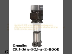 Grundfos CR 5-36  vertical multistage centrifugal pump efficiently conveying cold and hot water with a flow rate of up to 320 m³/h and a pressure of 40