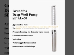 Grundfos  6 inch Electric Stainless Steel Deep Well Pump SP 5A-60
